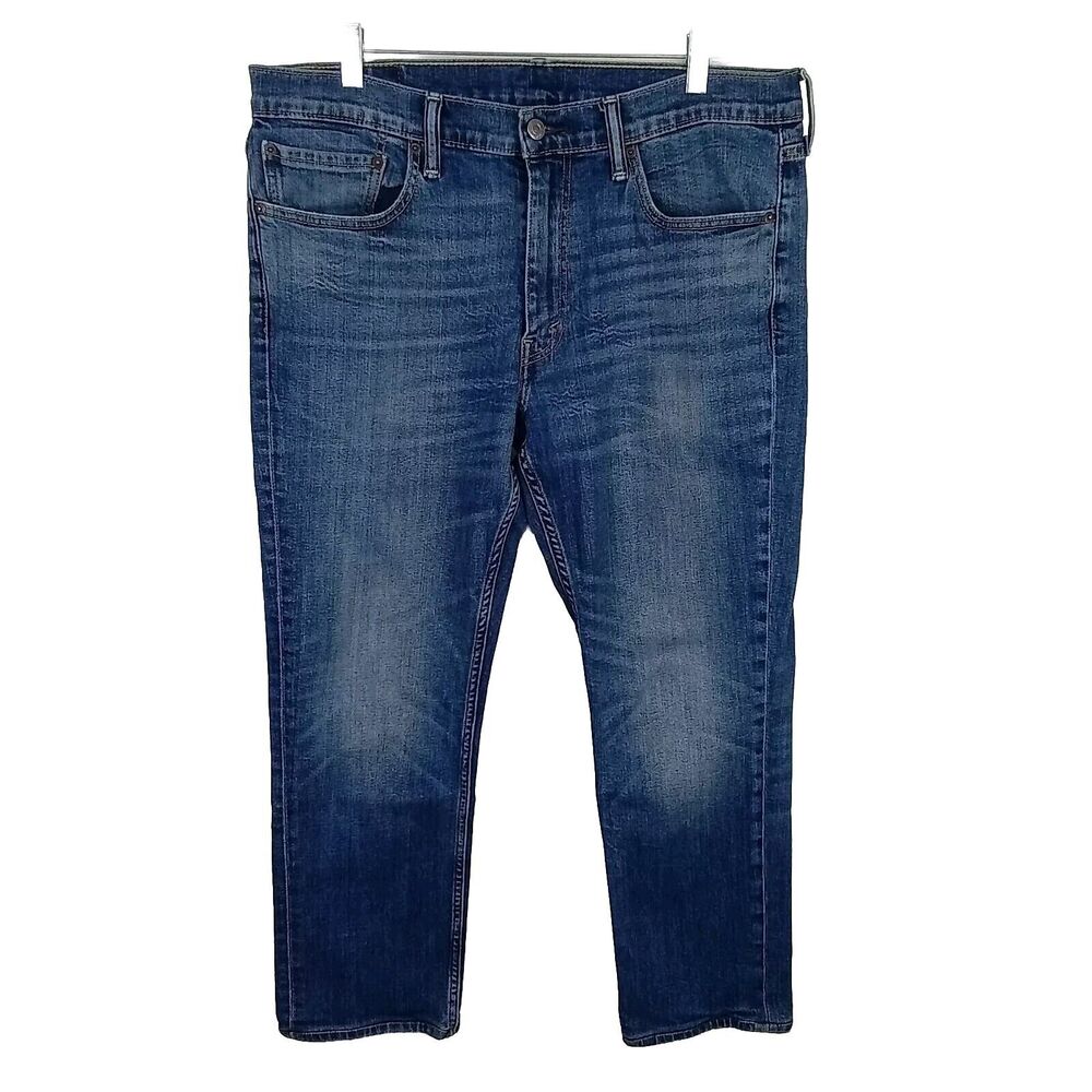 Levis Men's 511 Jeans 36x32 Slim Fit Straight Blue Denim Medium Wash Cotton